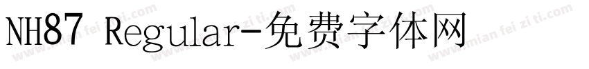 NH87 Regular字体转换